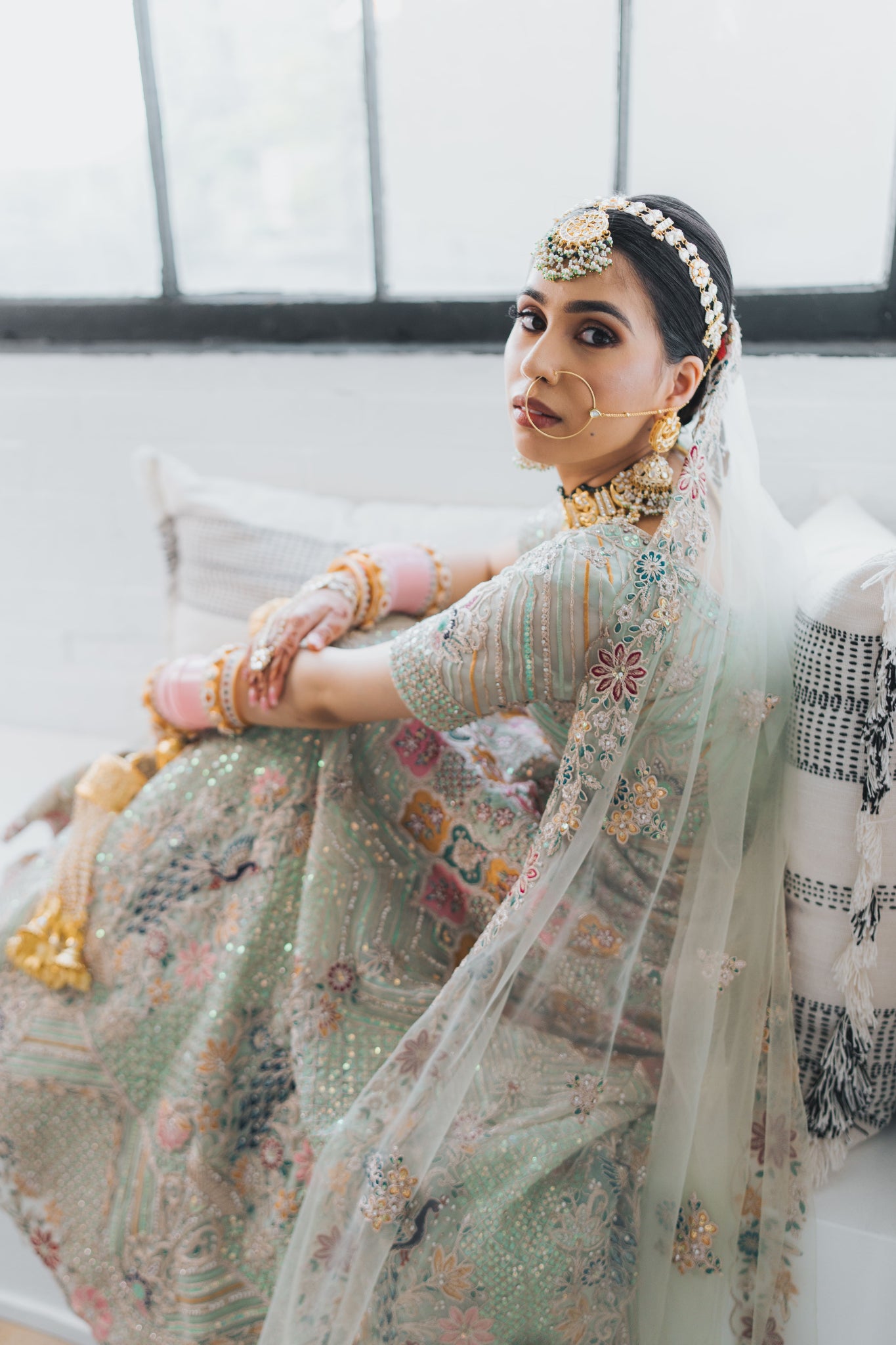 Mint Green Lehenga Blouse set