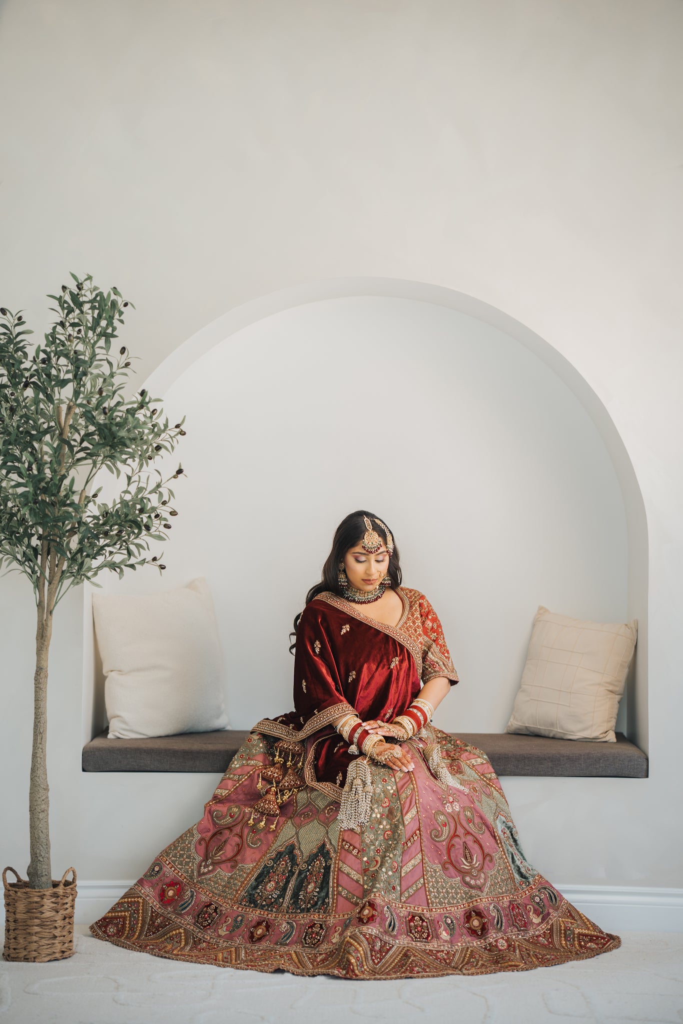 Mehroon Lehenga Blouse set