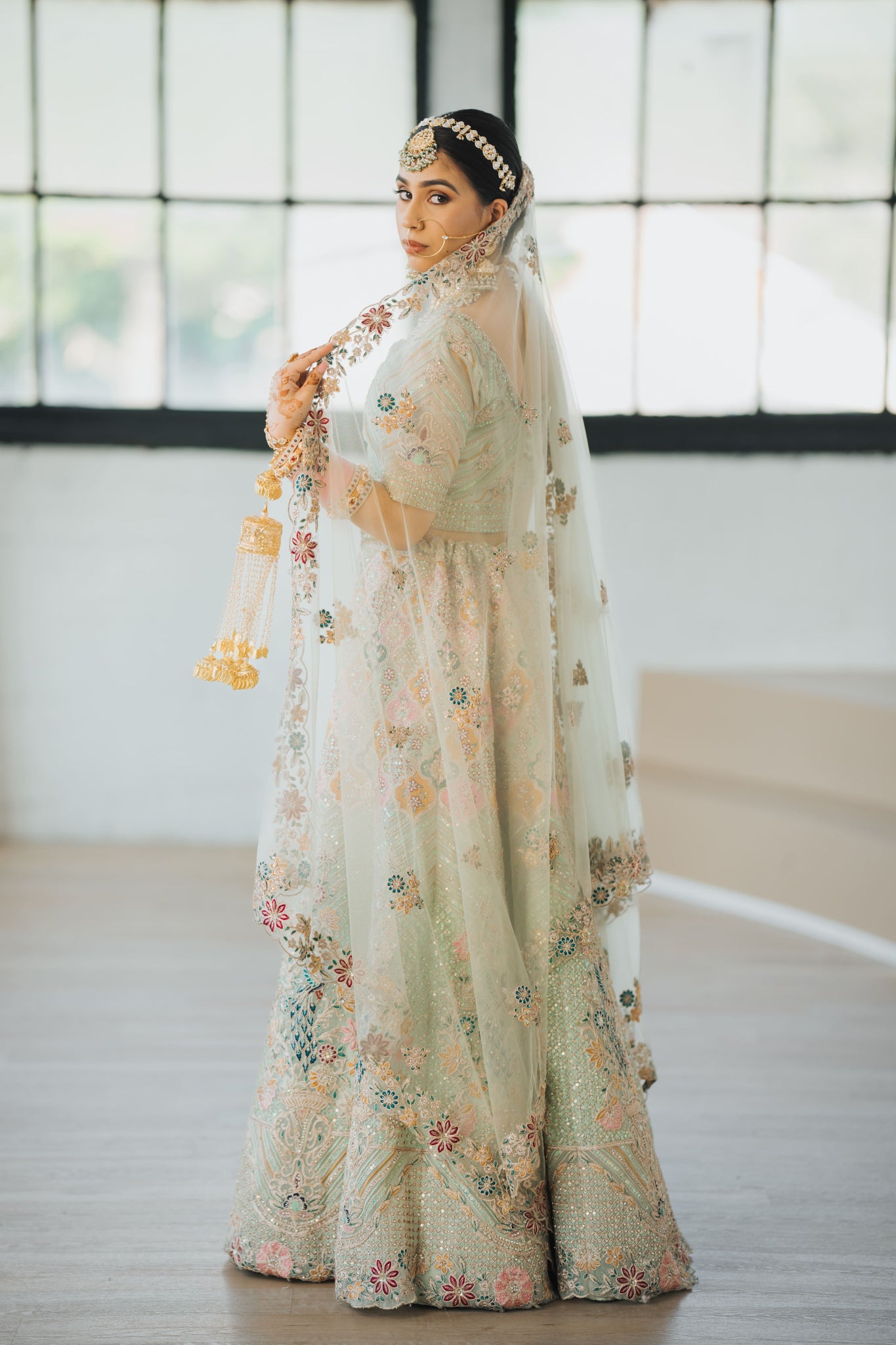 Mint Green Lehenga Blouse set