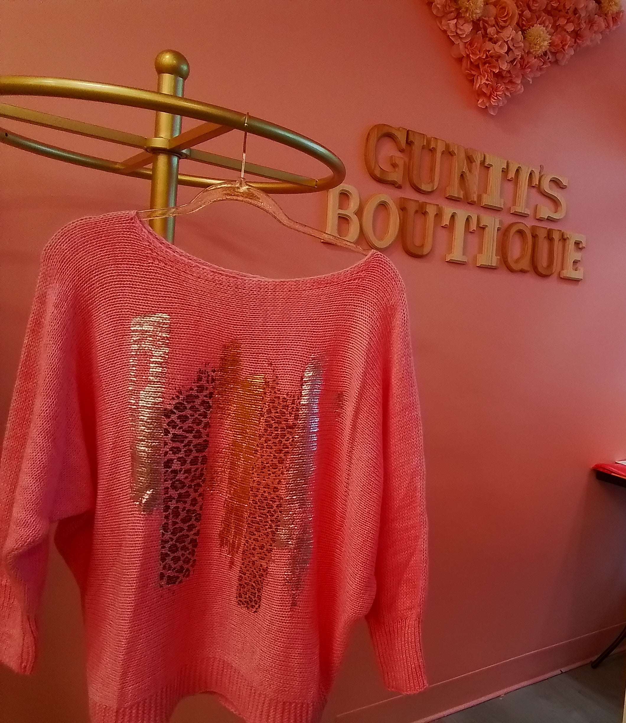 Sweater with foil work