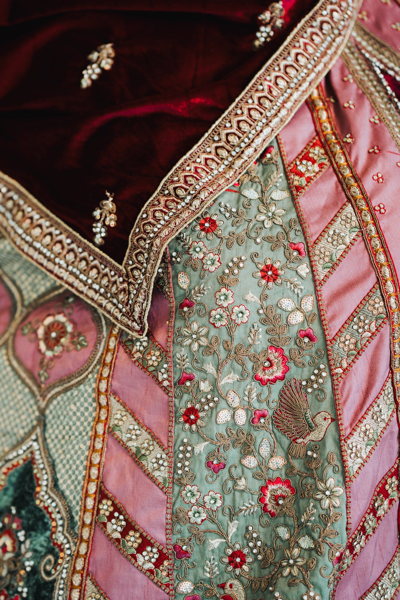 Mehroon Lehenga Blouse set