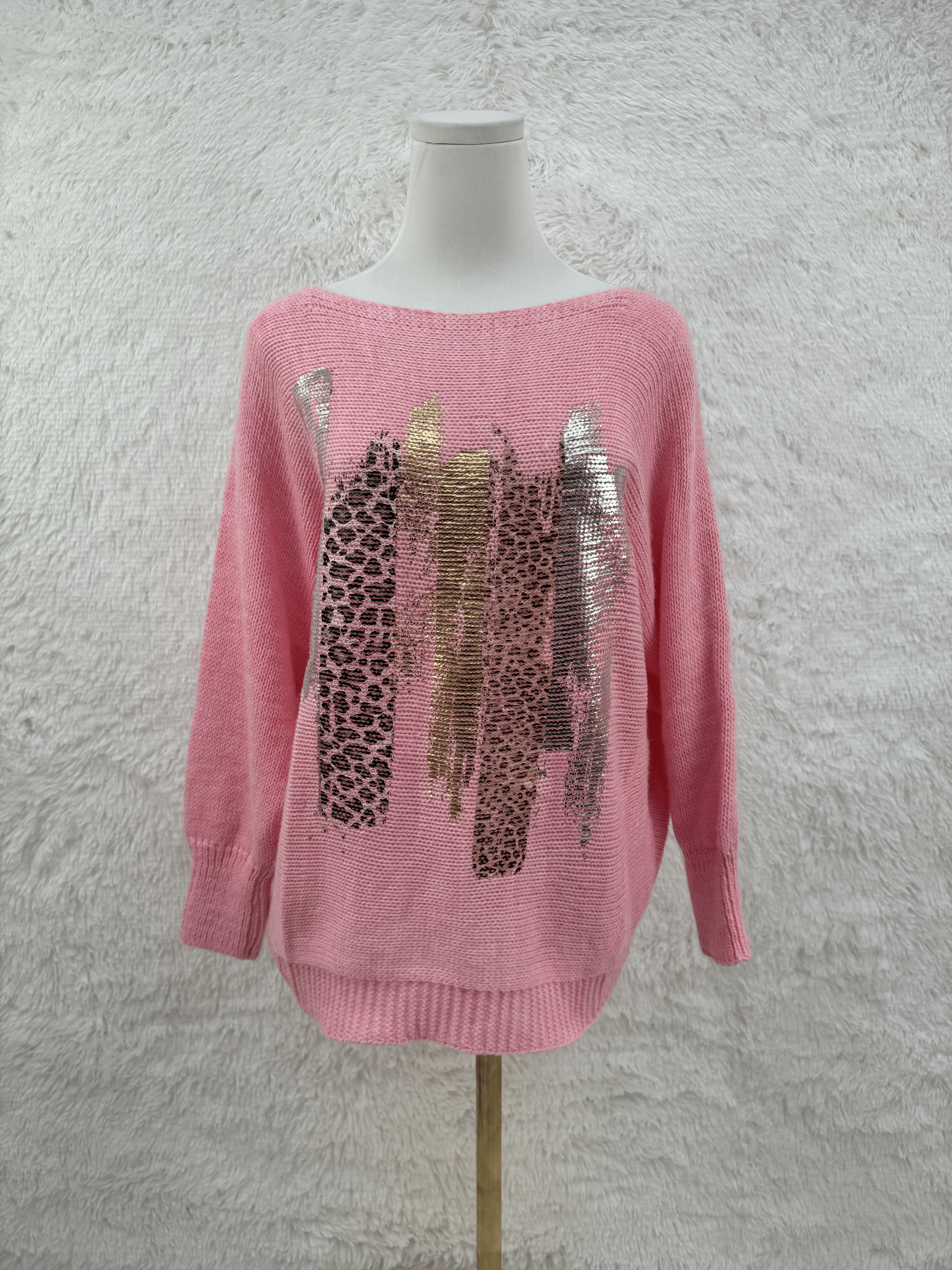 Sweater with foil work