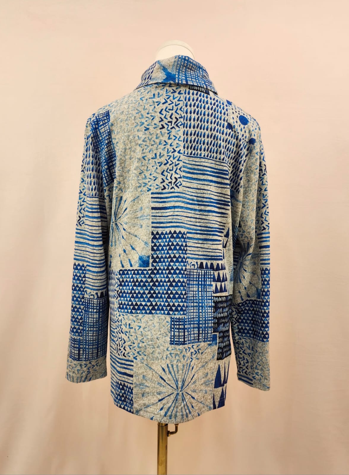 Printed Mock Neck Top